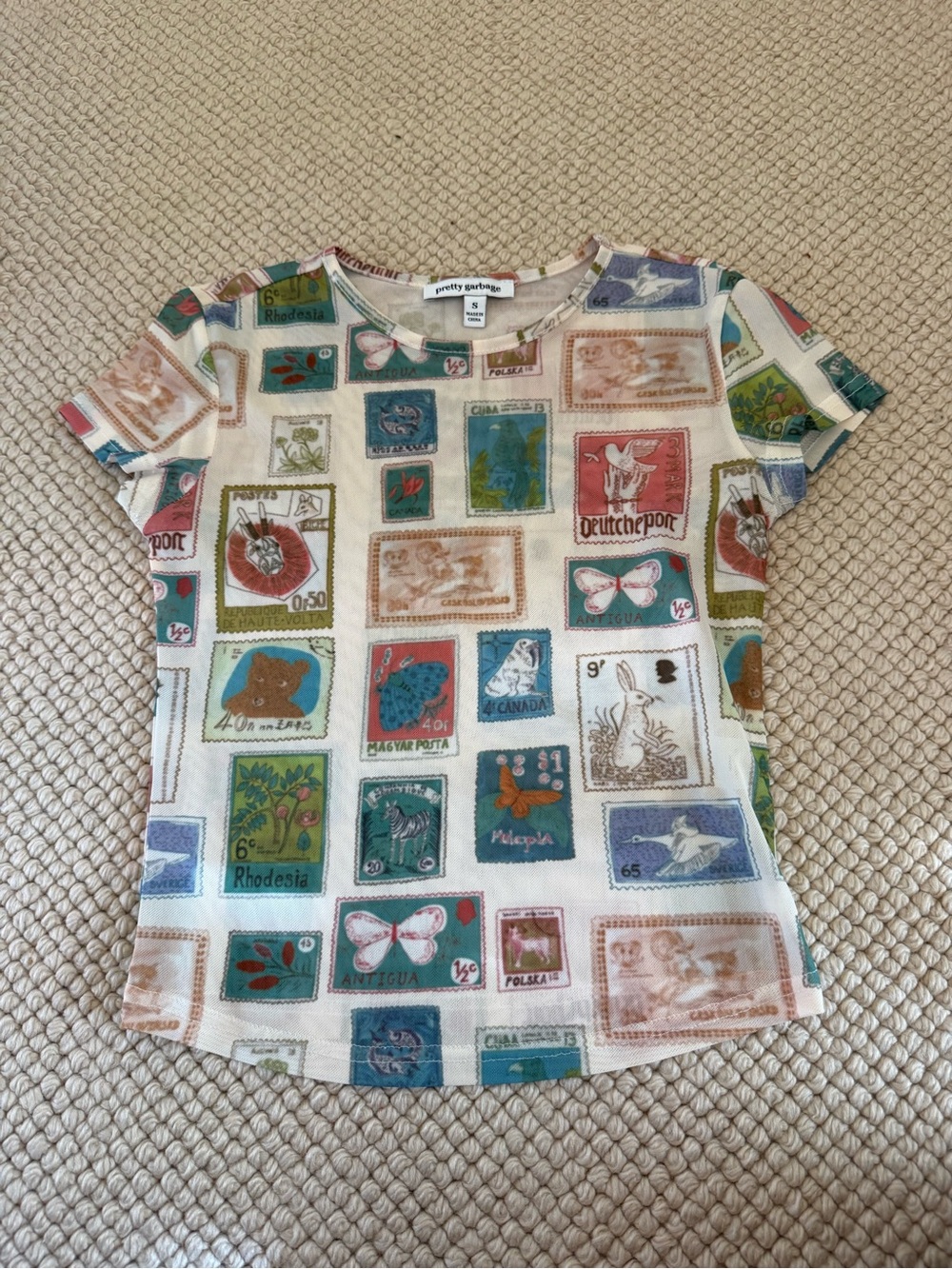 Mesh short sleeve top